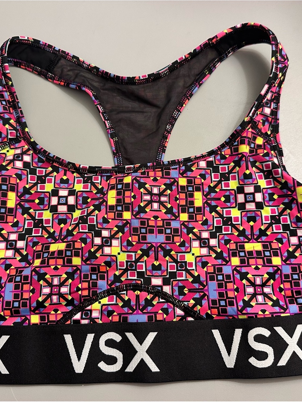 Victoria's Secret Multicolor Geometric Racerback Sports Bra